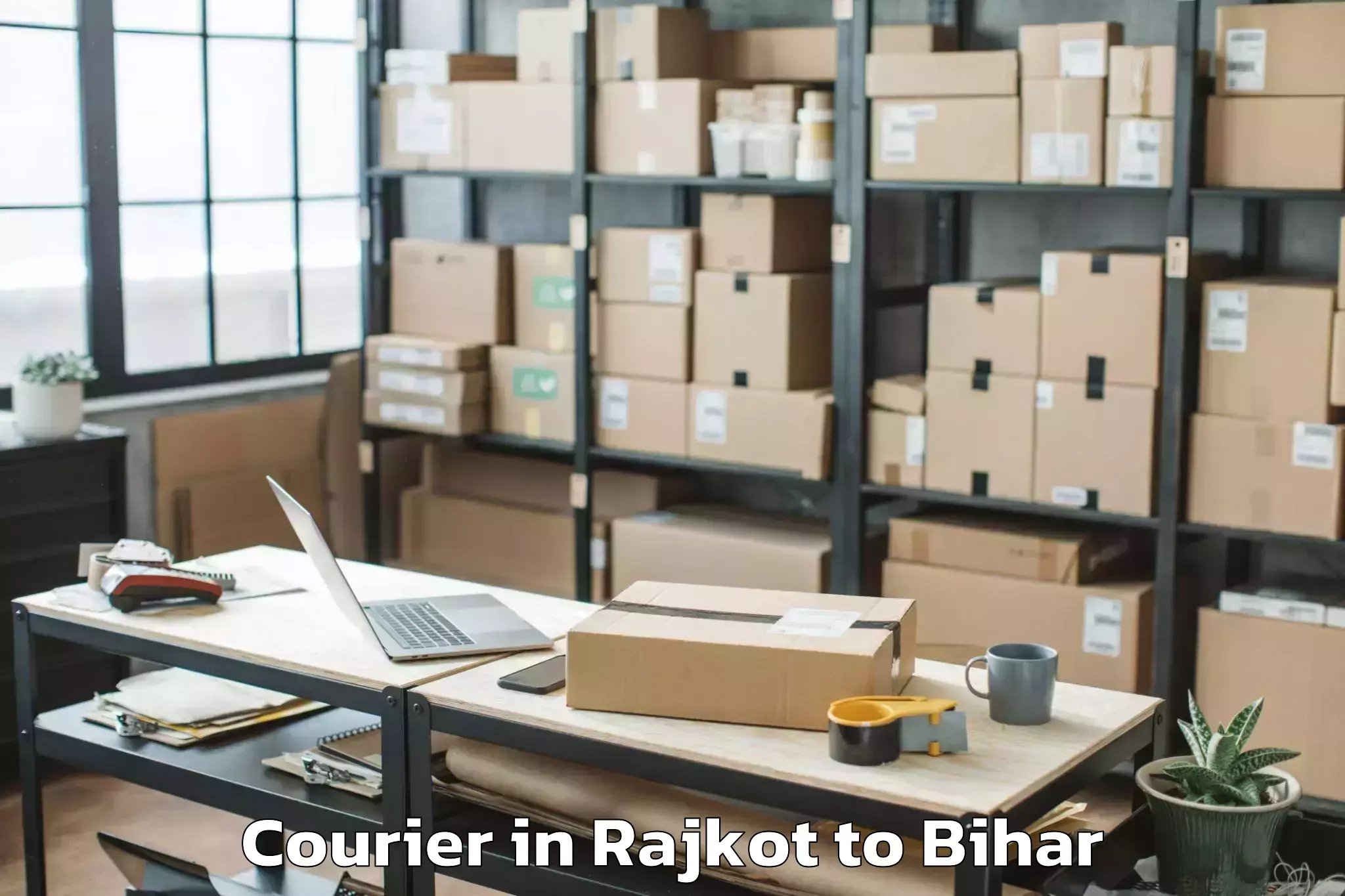 Easy Rajkot to Bathnaha Courier Booking